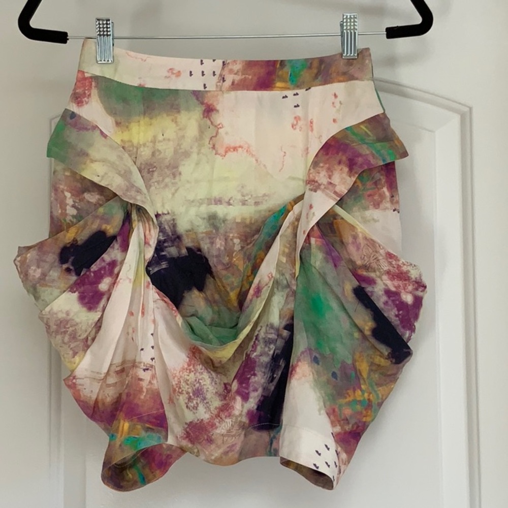 Topshop watercolors mini skirt